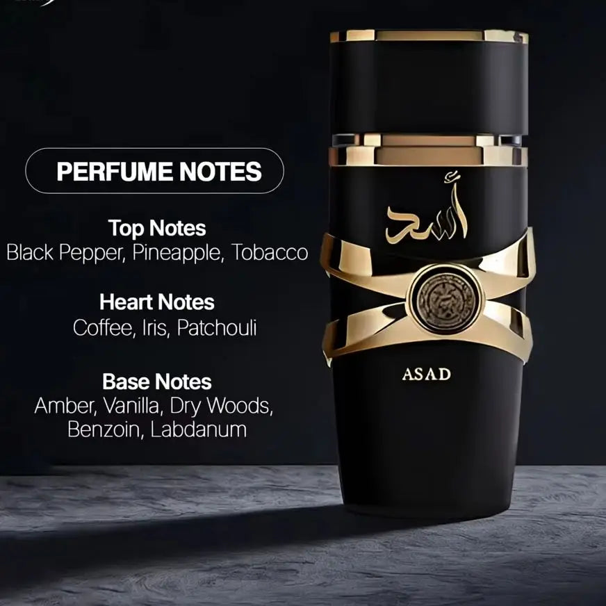 La Asad Eau De Parfum Spray - Oriental Spicy Fragrance For Unisex, 3.4OZ