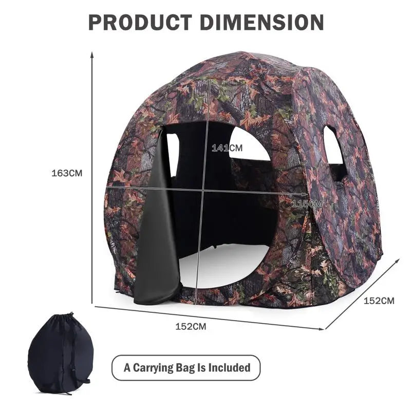 Portable Pop up Ground Camo Blind Hunting Enclosure