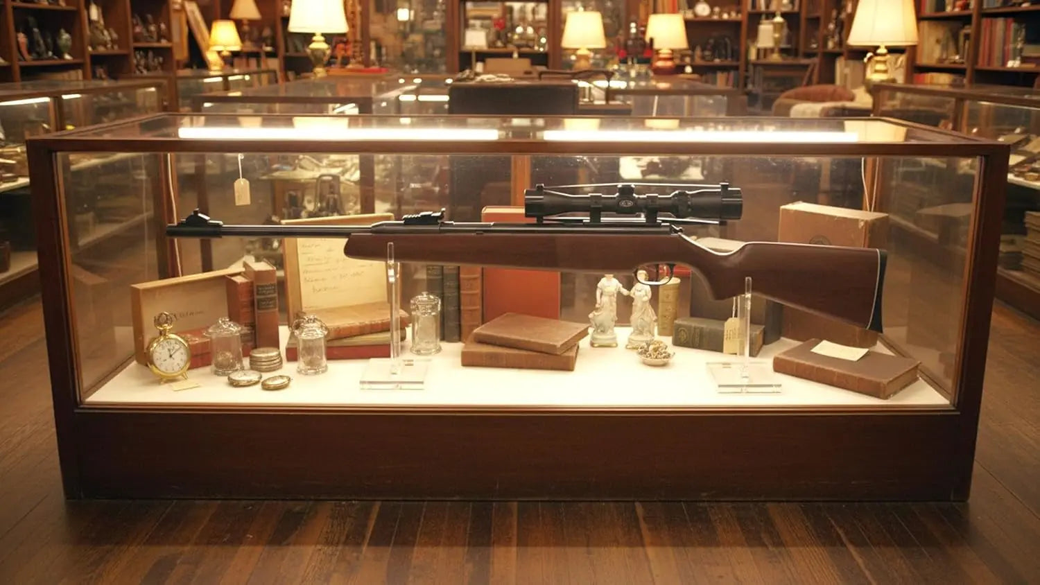 Clear Rifle Display Stand - Single Unit for Angled or Straight Guns, Multiple Sizes (6 Inch)