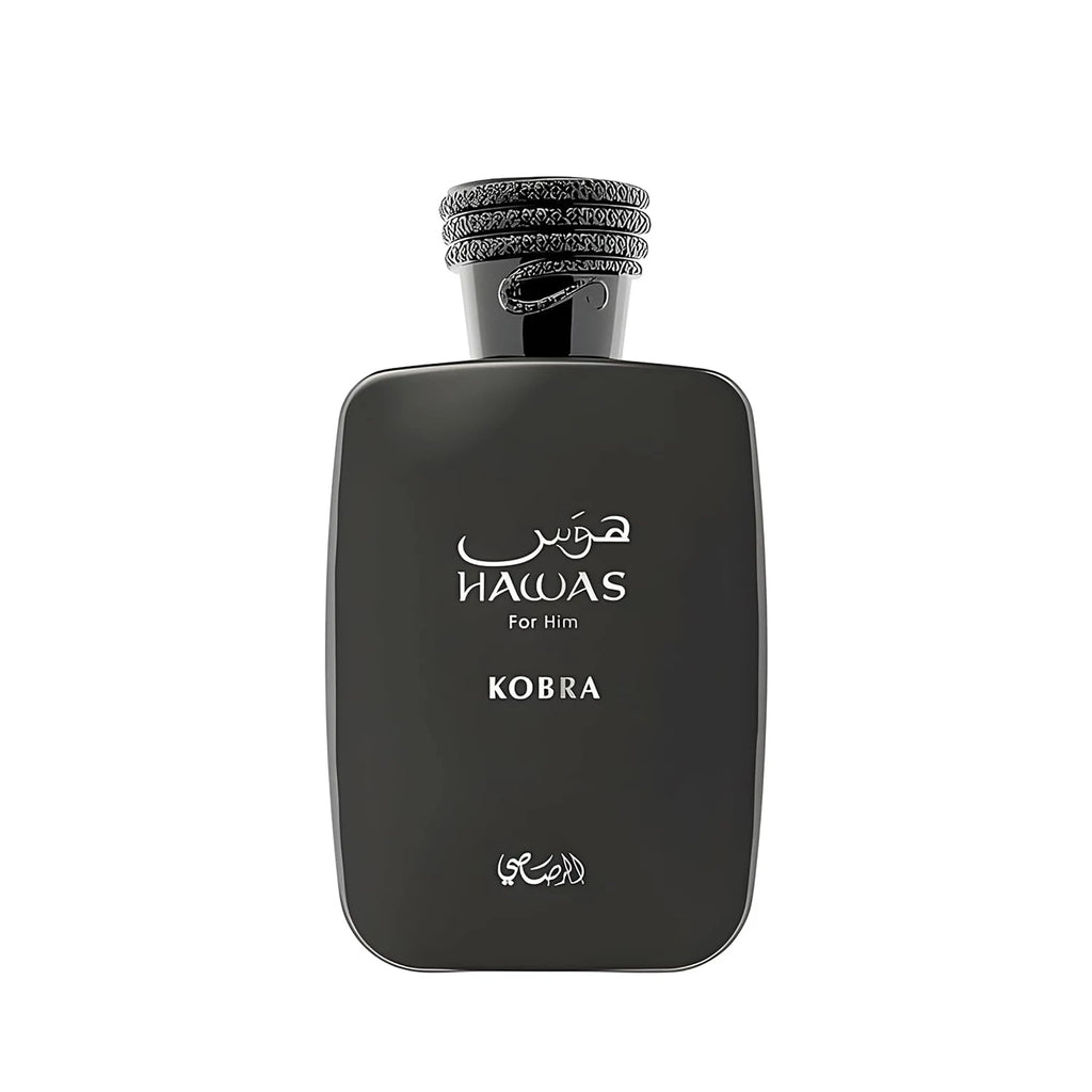 Rasasi Hawas Kobra Eau de Parfum for Men , Oriental Woody Premium Arabian Fragrance 100ml Valentine's Christmas Gift Suitable for Various Occasions