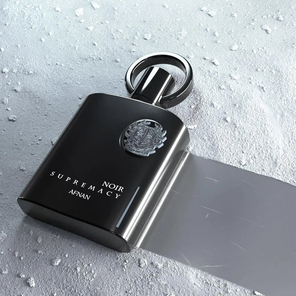 Afnan Supremacy Noir 100ml / 3.4 fl oz – Unisex Warm Woody Vanilla Fragrance, Khair Wood & Whipped Vanilla, Perfect for Men and Women