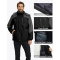 wantdo Men's Mountain Waterproof Ski Jacket Windproof Rain Jacket Winter Warm Hooded Coat