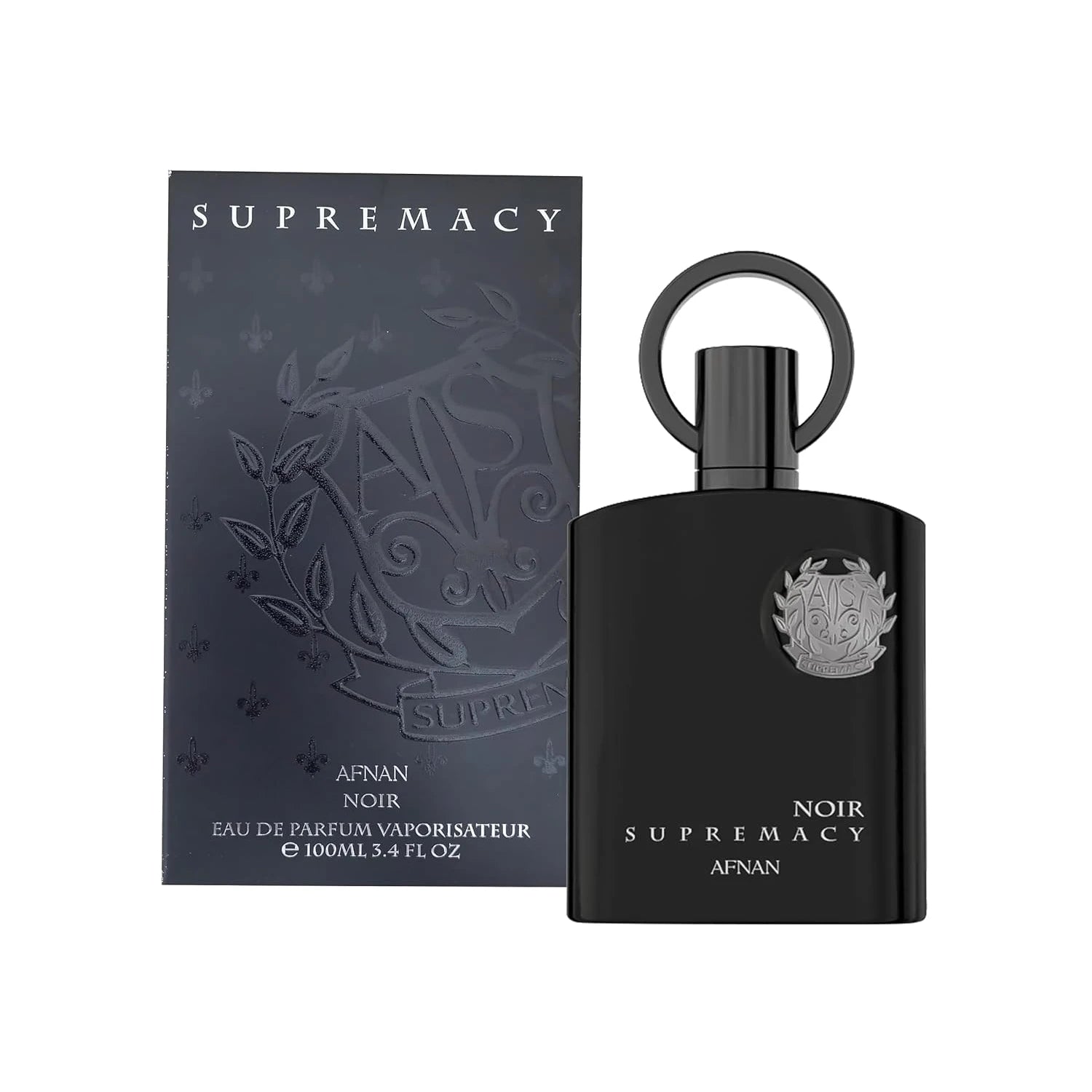 Afnan Supremacy Noir 100ml / 3.4 fl oz – Unisex Warm Woody Vanilla Fragrance, Khair Wood & Whipped Vanilla, Perfect for Men and Women