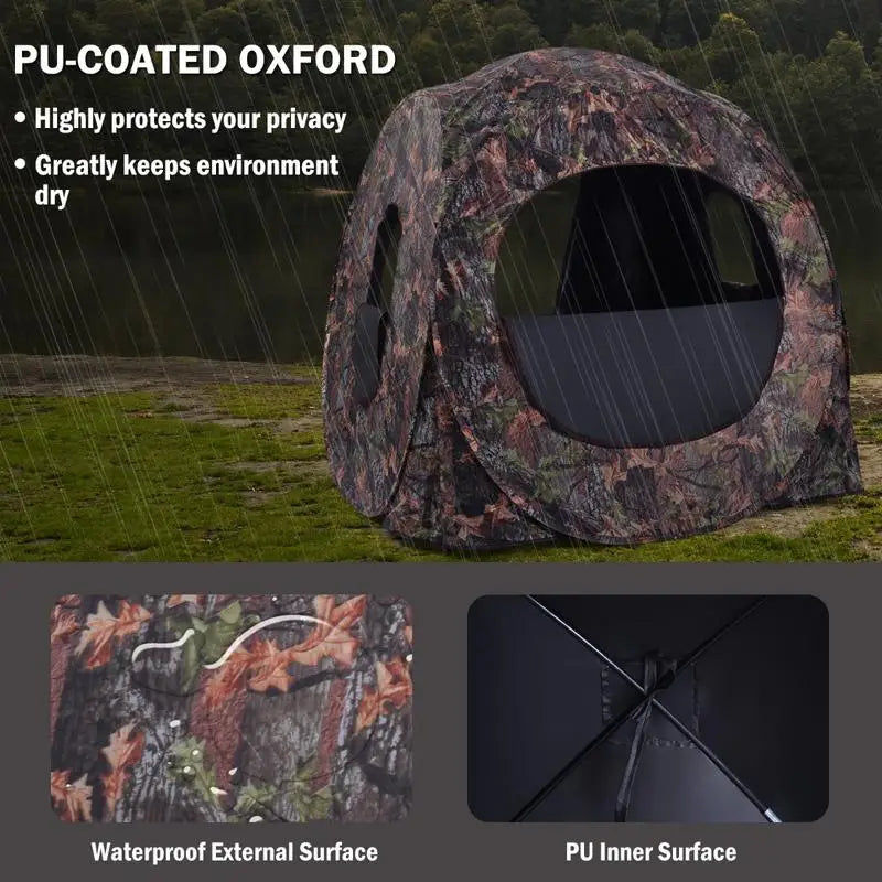 Portable Pop up Ground Camo Blind Hunting Enclosure