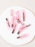 10pcs Seamless Fashion Transparent Hair Clips for Girls Makeup Facial Accessory Styling Clips for Real Hair Wigs