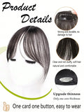 Synthesis Wig Middle-Part Bangs Hair Extensions Clip In Forehead Natural Seamless French Oblique Bangs Eight-Character Bangs