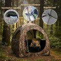 Camouflage Pop-Up Hunting Blind Ground Shelter - Easy Setup And Storage for Deer Turkey And Duck Hunting